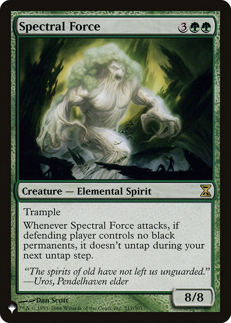Force spectrale [La liste] 
