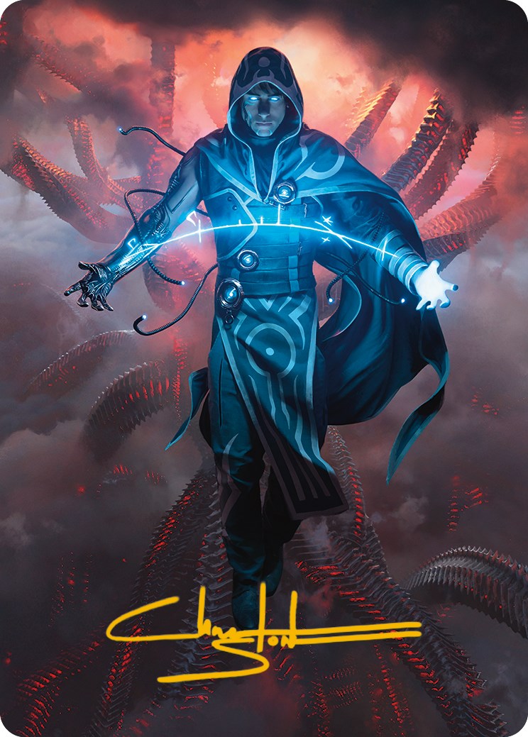 Jace, la carte d'art de l'esprit perfectionné (signature estampillée or) [Phyrexia : All Will Be One Art Series] 