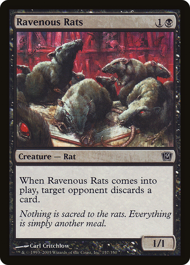 Ravenous Rats (9ED-157★) - 9th Edition Foil
