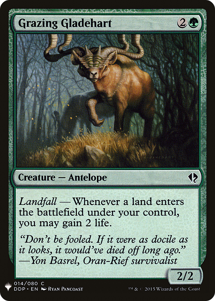 Grazing Gladehart (LIST-DDP-14) - The List