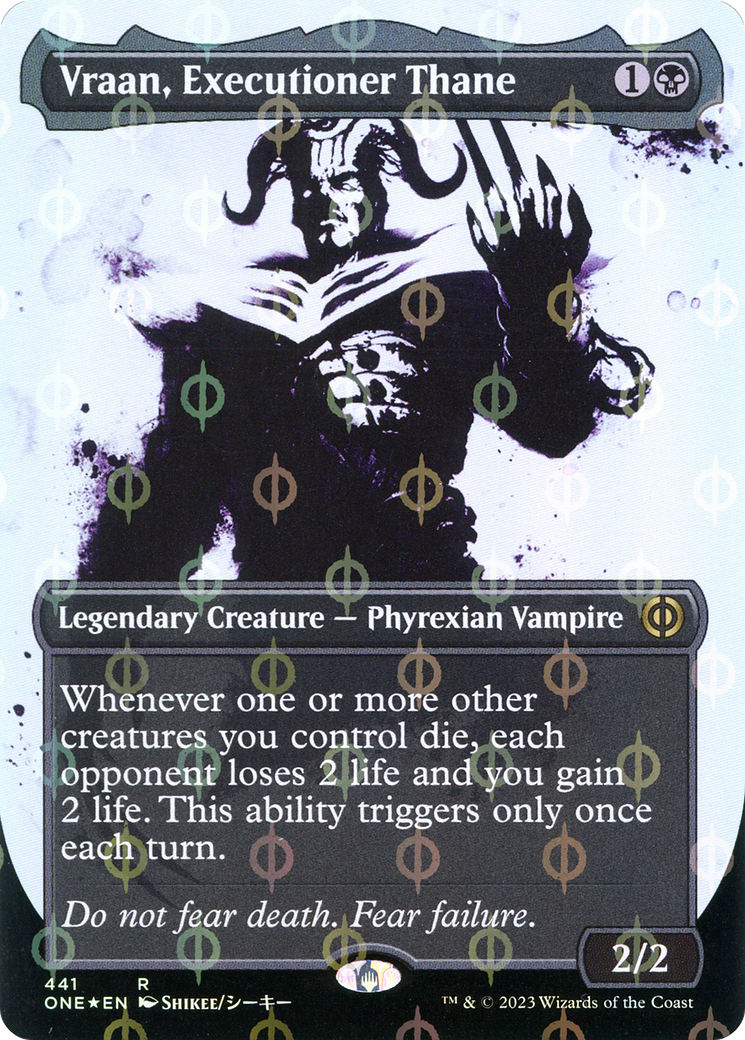 Vraan, bourreau Thane (Feuille Ichor Step-and-Compleat sans bordure) [Phyrexia : Tous seront un] 