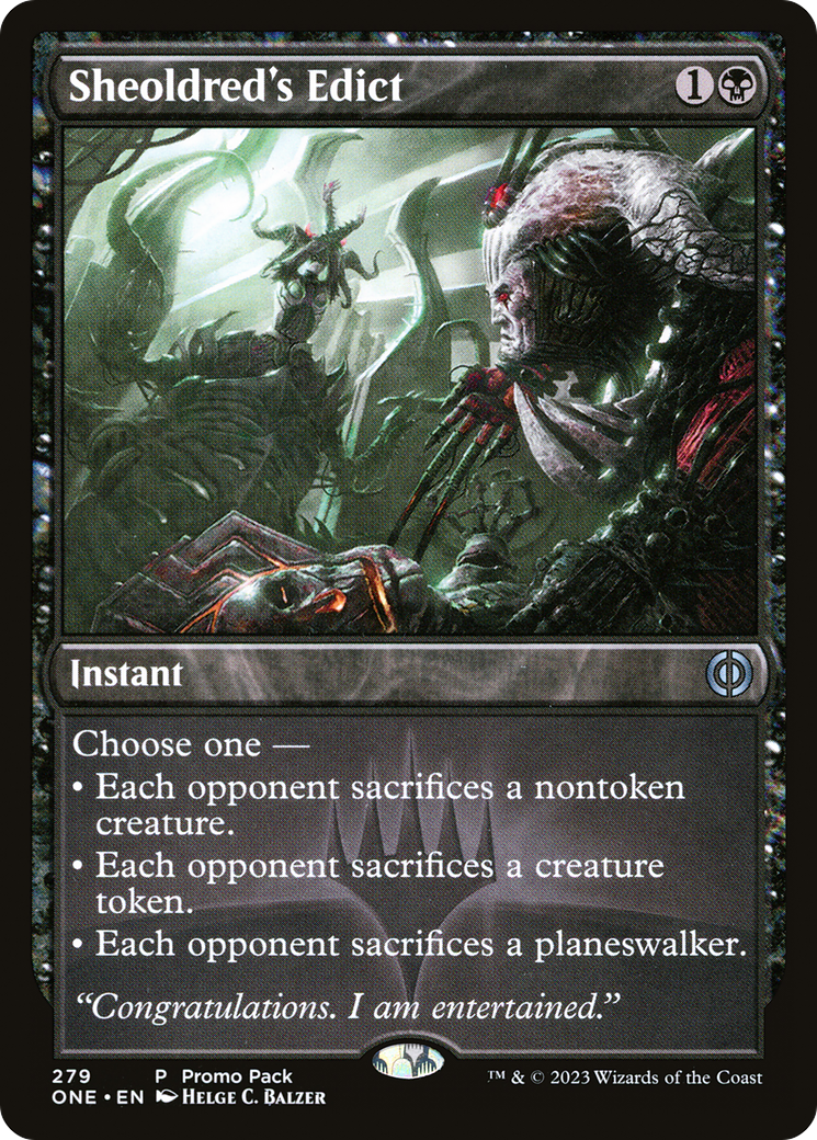 Édit de Sheoldred (Pack promotionnel) [Phyrexia : All Will Be One Promos] 
