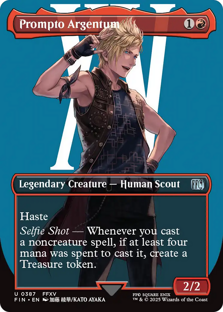 Prompto Argentum (Borderless) (FIN-387) - FINAL FANTASY (Borderless) Foil