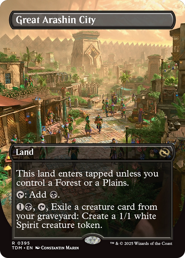 Great Arashin City (Borderless) (TDM-395) - Tarkir: Dragonstorm (Borderless) Foil