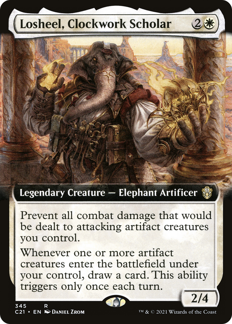 Losheel, Clockwork Scholar (Extended Art) [Commandant 2021] 