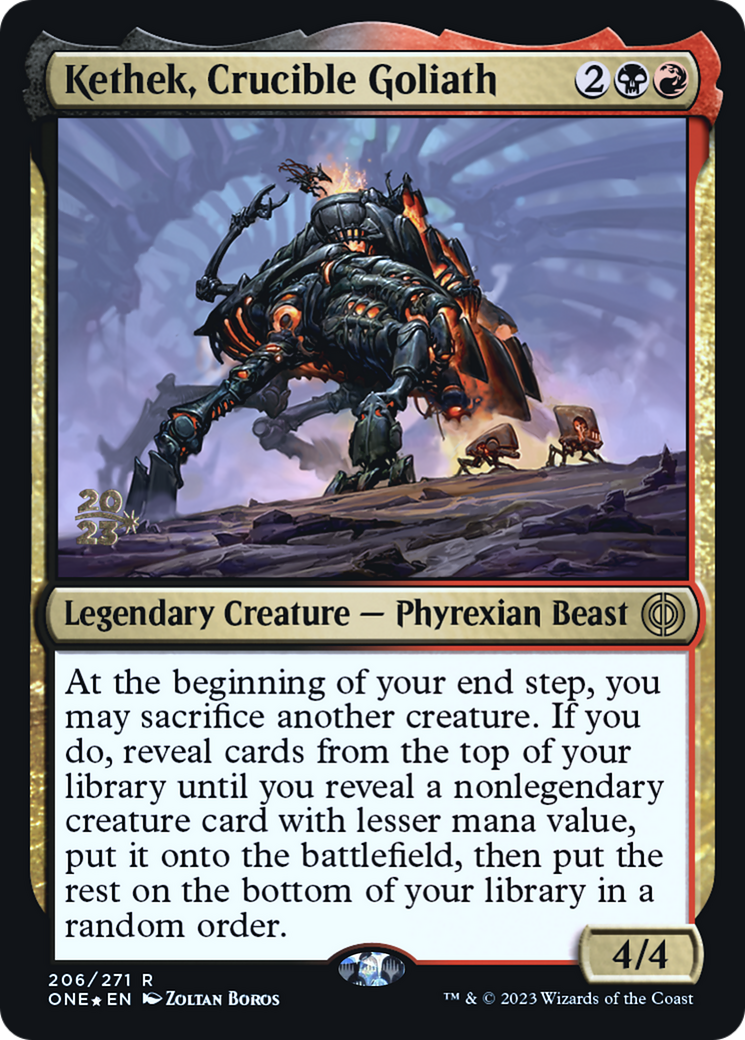 Kethek, Crucible Goliath [Phyrexia : All Will Be One Promos Avant-première] 