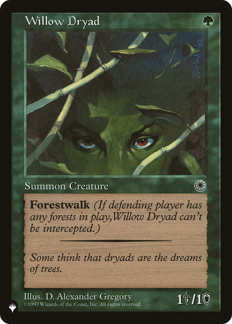 Dryade de saule [La liste] 