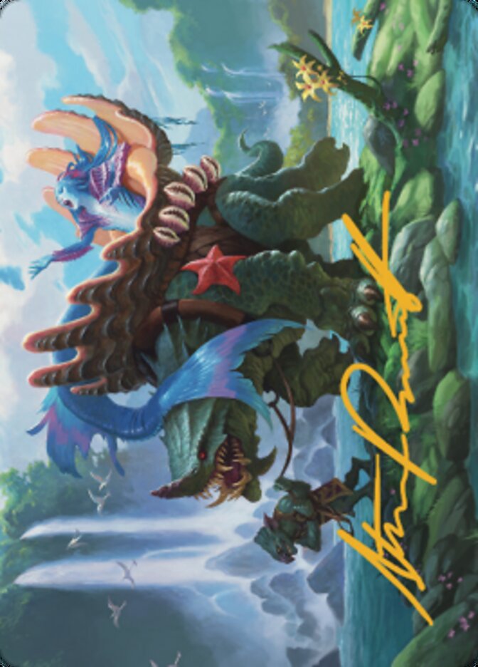 Carte d'art Vodalian Mindsinger (signature estampillée or) [Dominaria United Art Series] 