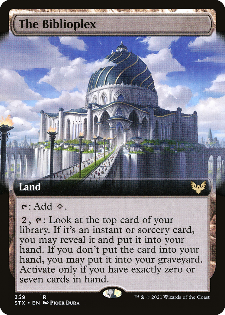 The Biblioplex (STX-359) - Strixhaven: School of Mages: (Extended Art)