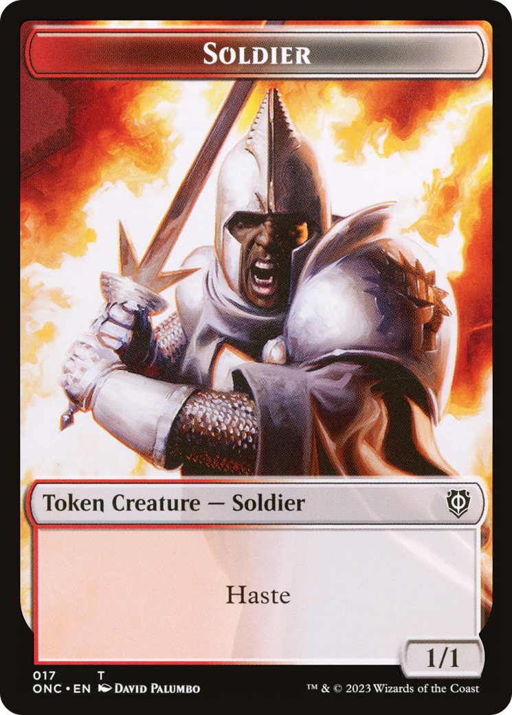 Soldat (017) // Jeton Eldrazi double face [Phyrexia : Tous seront un seul jeton de commandant] 