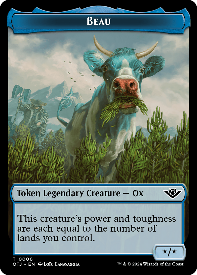 Mercenaire // Jeton double face Beau [Jetons Hors-la-loi de Thunder Junction] 
