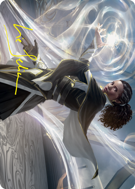 Carte d'art Clever Lumimancer (signature estampillée or) [Strixhaven : School of Mages Art Series] 