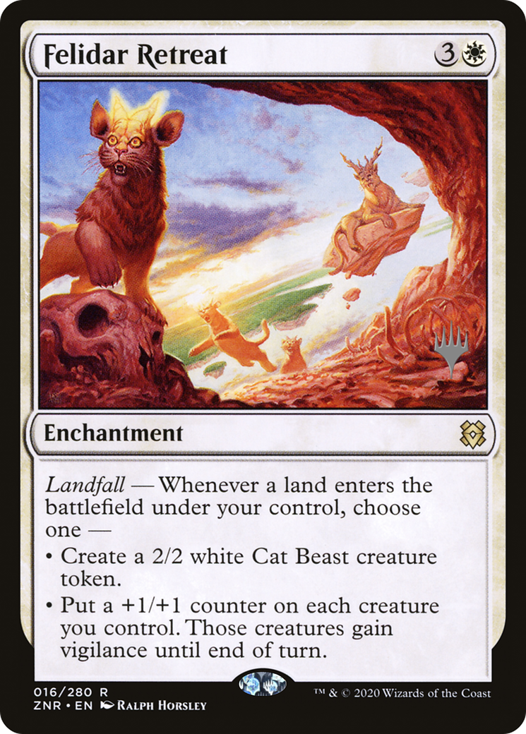 Retraite de Felidar (Pack promotionnel) [Promos Zendikar Rising] 