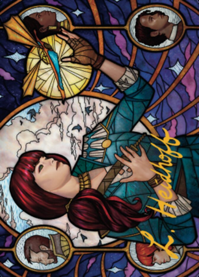 Jhoira, Ageless Innovator Art Card (Signature estampillée or) [Dominaria United Art Series] 