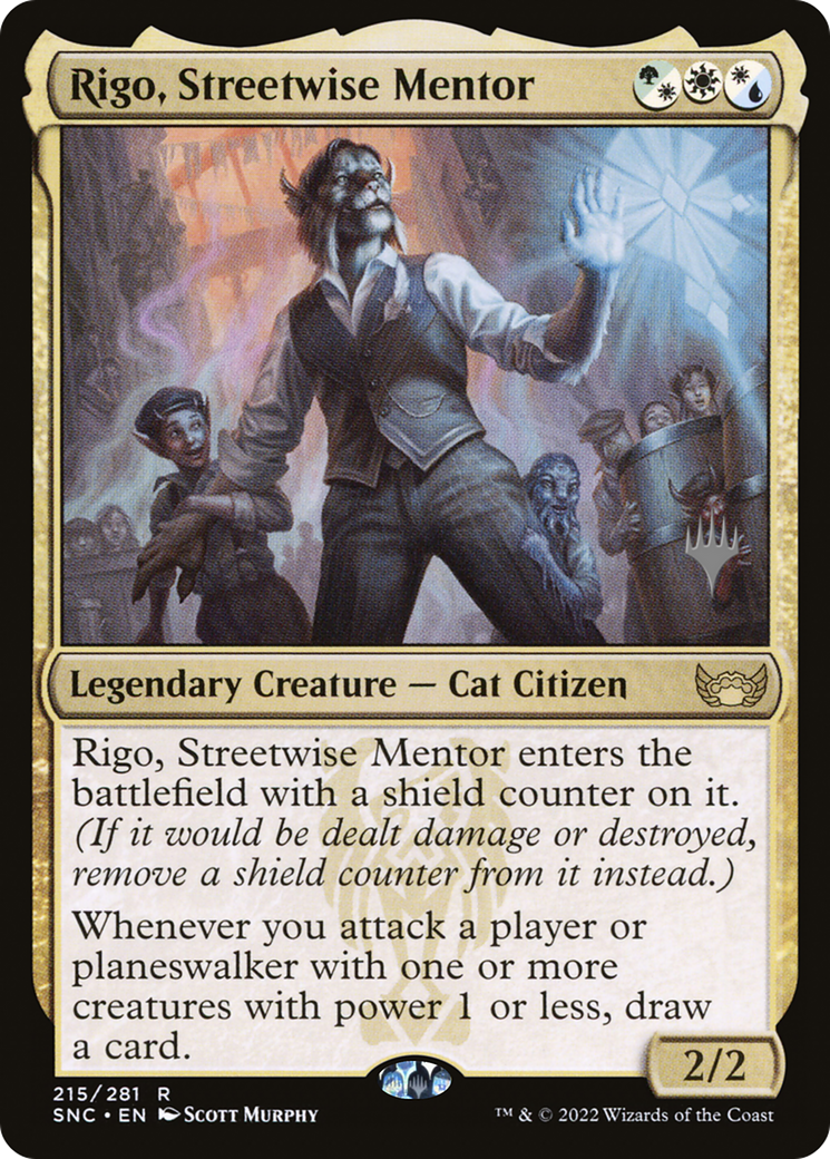 Rigo, Streetwise Mentor (Pack promotionnel) [Streets of New Capenna Promos] 