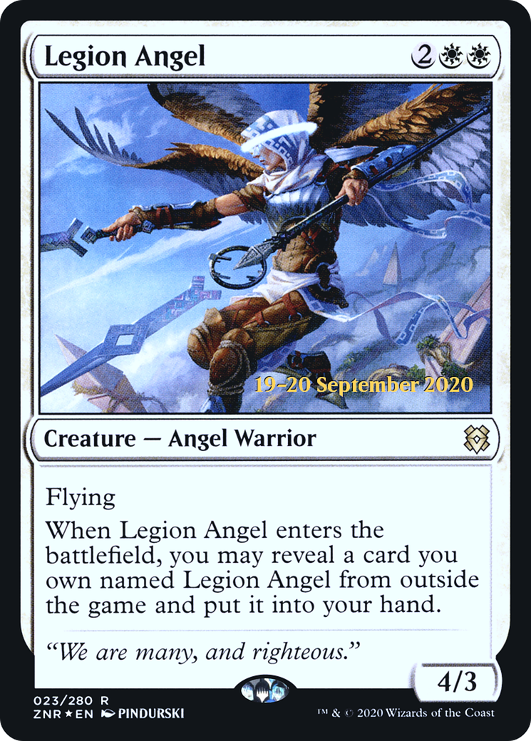 Legion Angel [Promotions avant-première de Zendikar Rising] 
