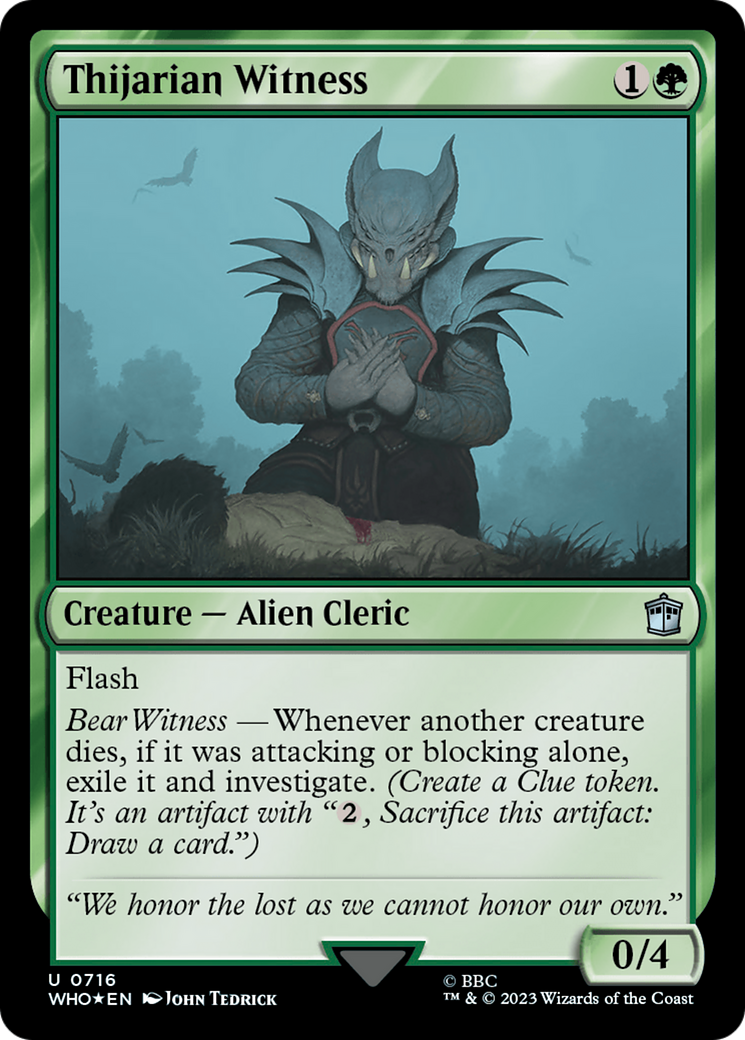 Thijarian Witness (WHO-716) - Doctor Who Foil