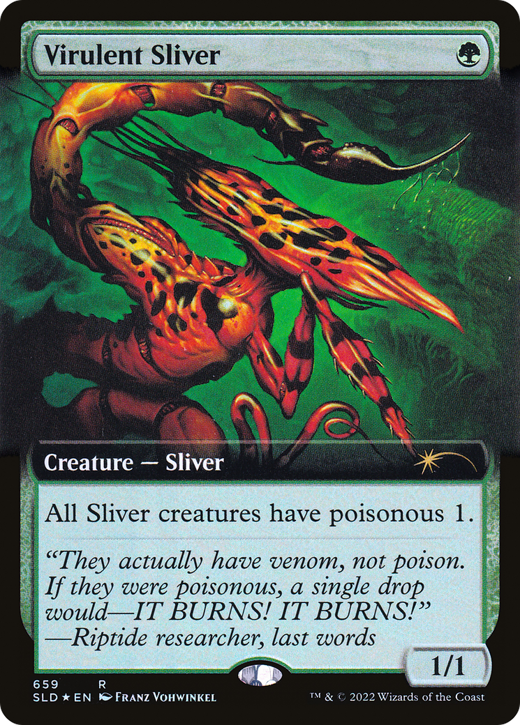 Virulent Sliver (Extended Art) [Promotions Secret Lair Drop] 