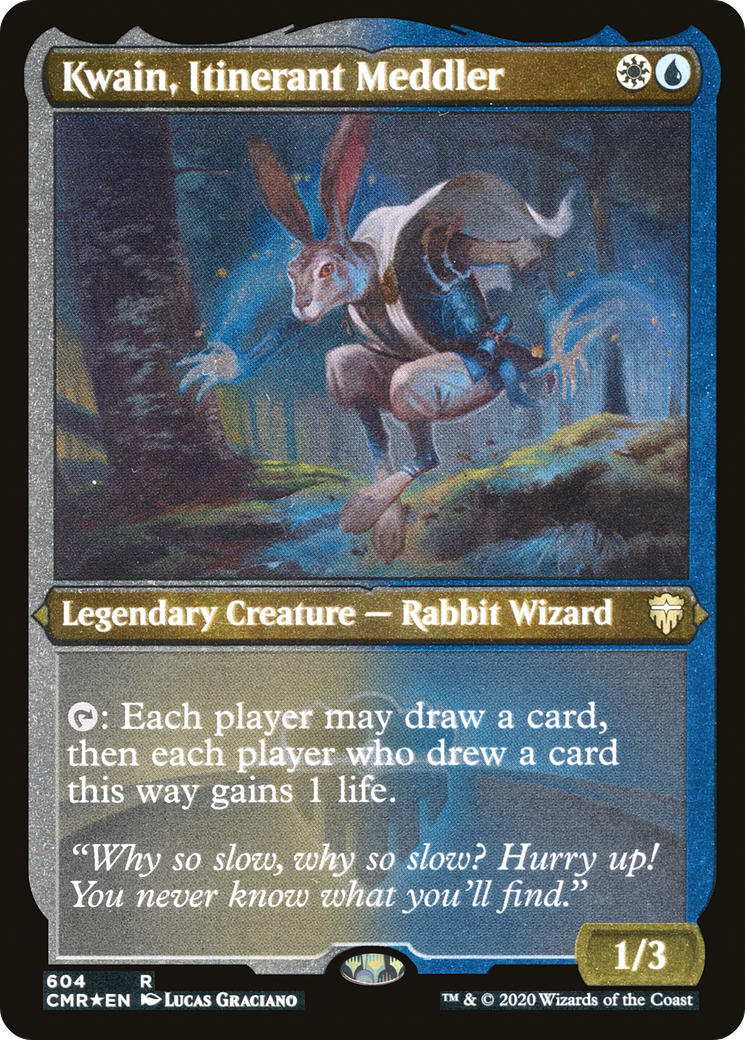 Kwain, Meddler itinérant (gravé) [Commander Legends] 