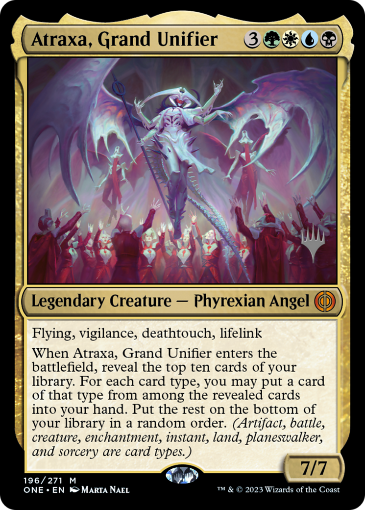 Atraxa, Grand Unificateur (Pack promotionnel) [Phyrexia : All Will Be One Promos] 
