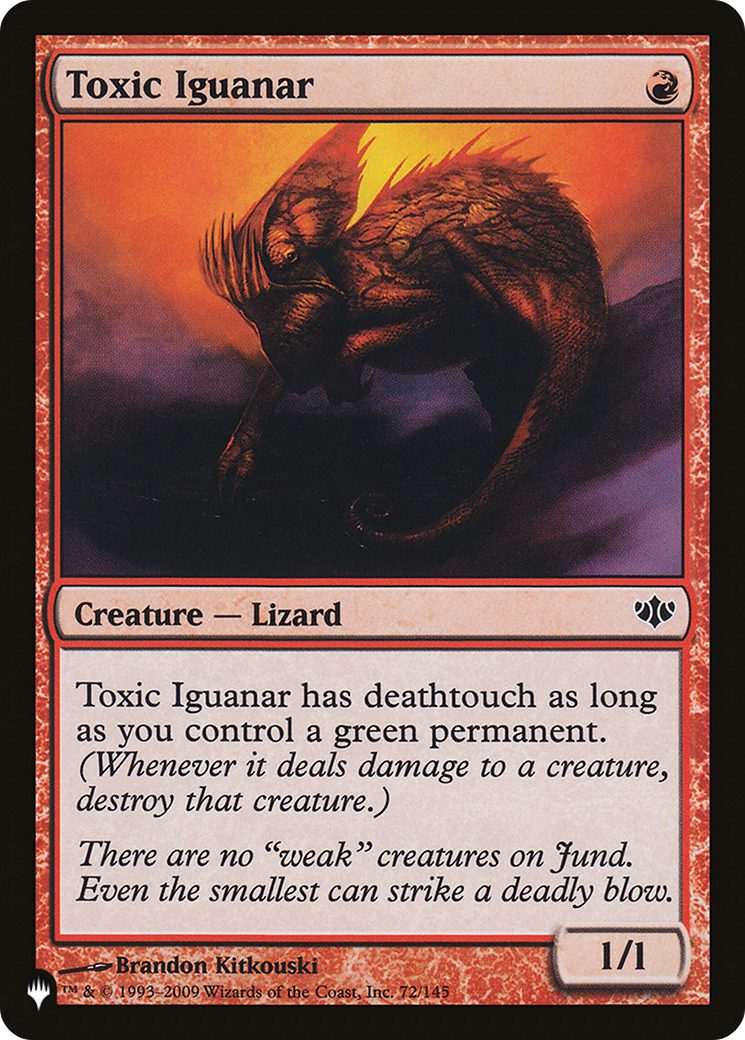 Iguanar toxique [La liste] 