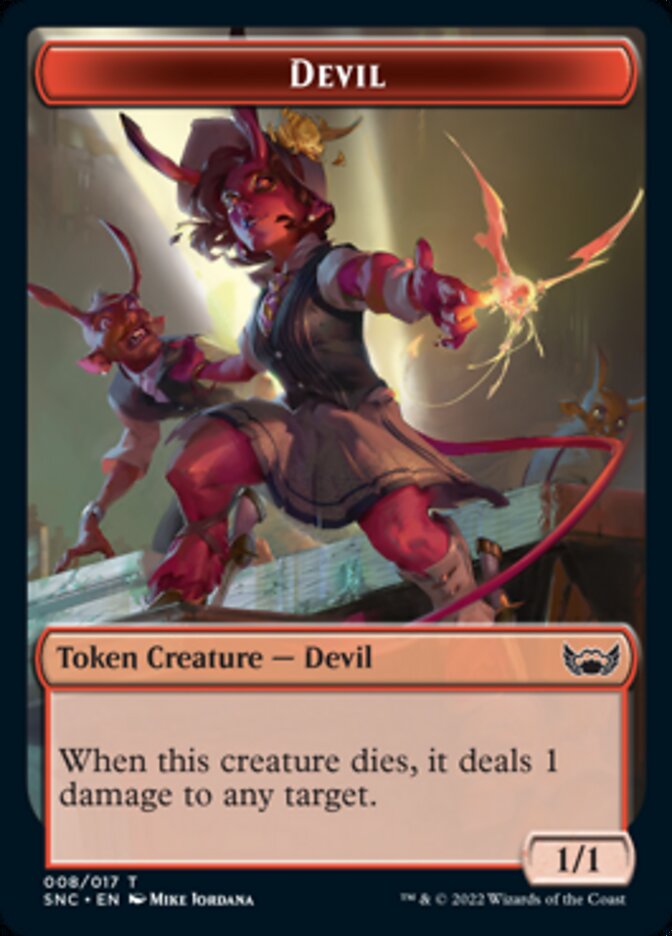 Diable // Jeton double face esprit [Streets of New Capenna Tokens] 
