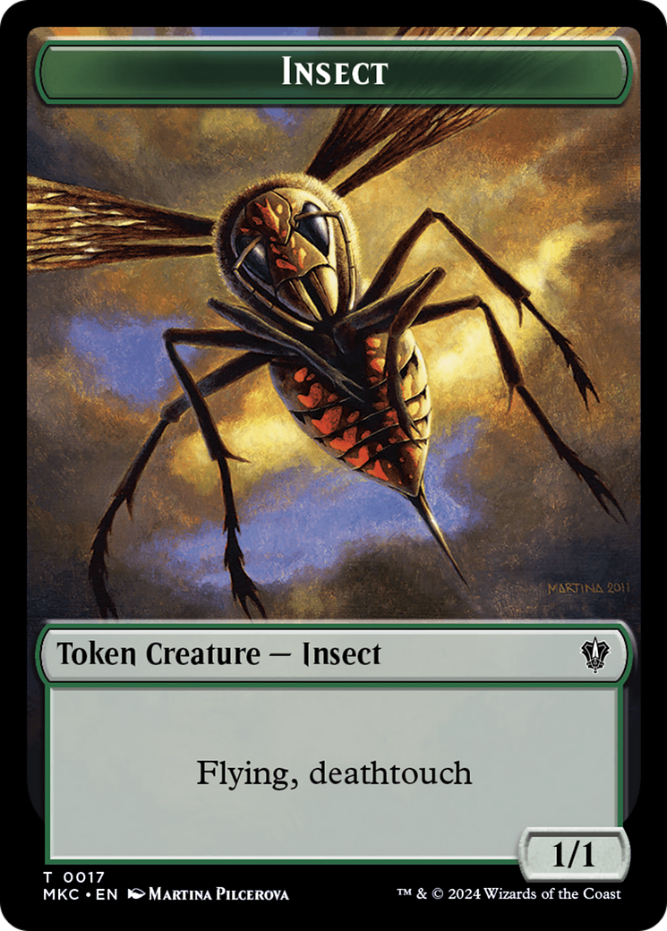 Indice // Insecte (0017) Jeton double face [Meurtres à Karlov Manor Commander Tokens] 