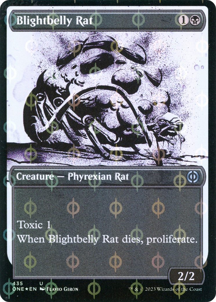 Blightbelly Rat (Showcase Ichor Step-and-Compleat Foil) [Phyrexia : Tous seront un] 