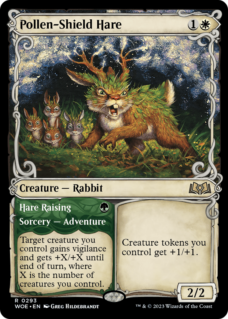 Pollen-Shield Hare (PPWOE-233) - Wilds of Eldraine Promos