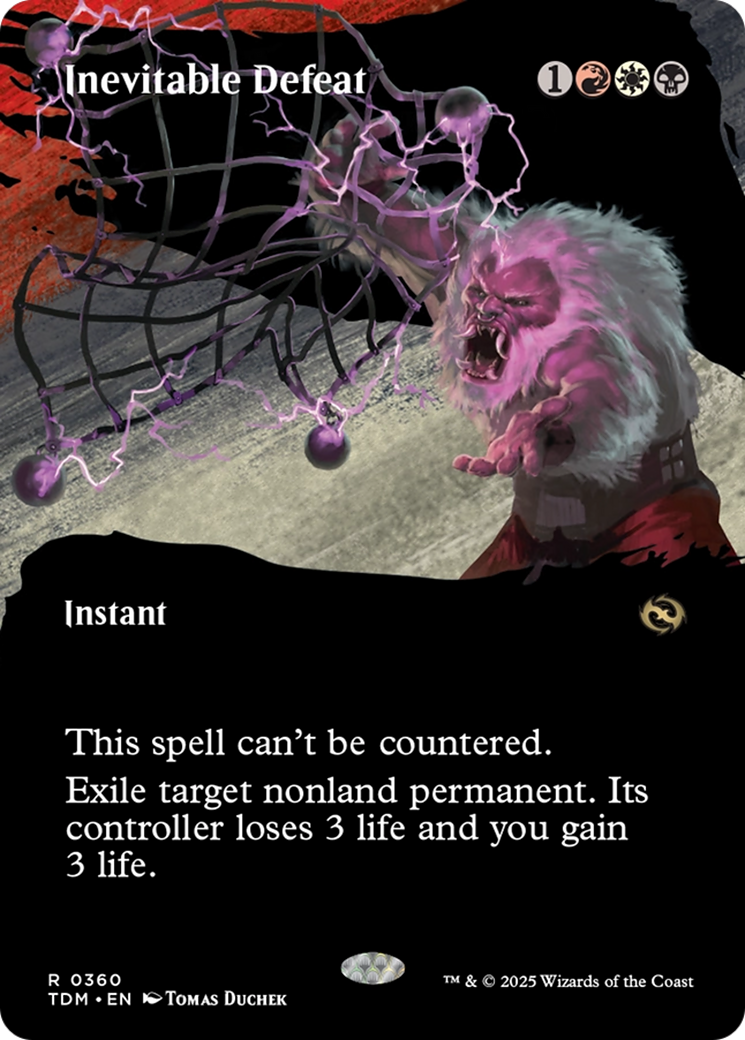 Inevitable Defeat (Borderless) (TDM-360) - Tarkir: Dragonstorm: (Showcase) (Borderless) Foil