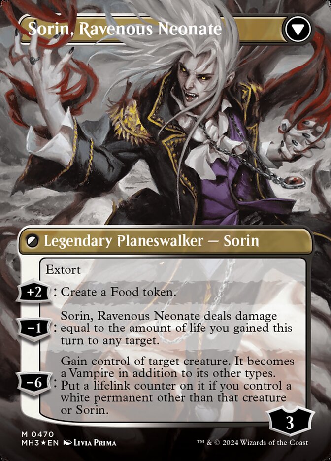 Sorin de la maison Markov // Sorin, nouveau-né vorace (sans bordure) (feuille texturée) [Modern Horizons 3] 