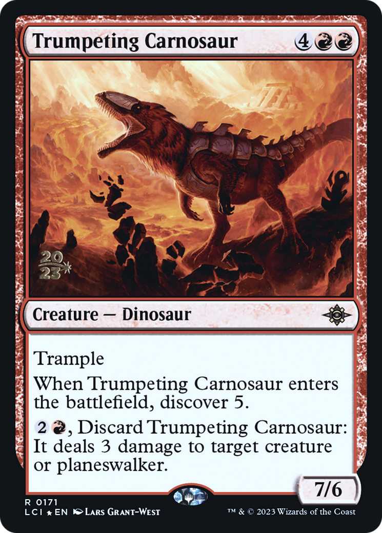 Carnosaure trompettiste [Cartes d'avant-première des Cavernes perdues d'Ixalan] 