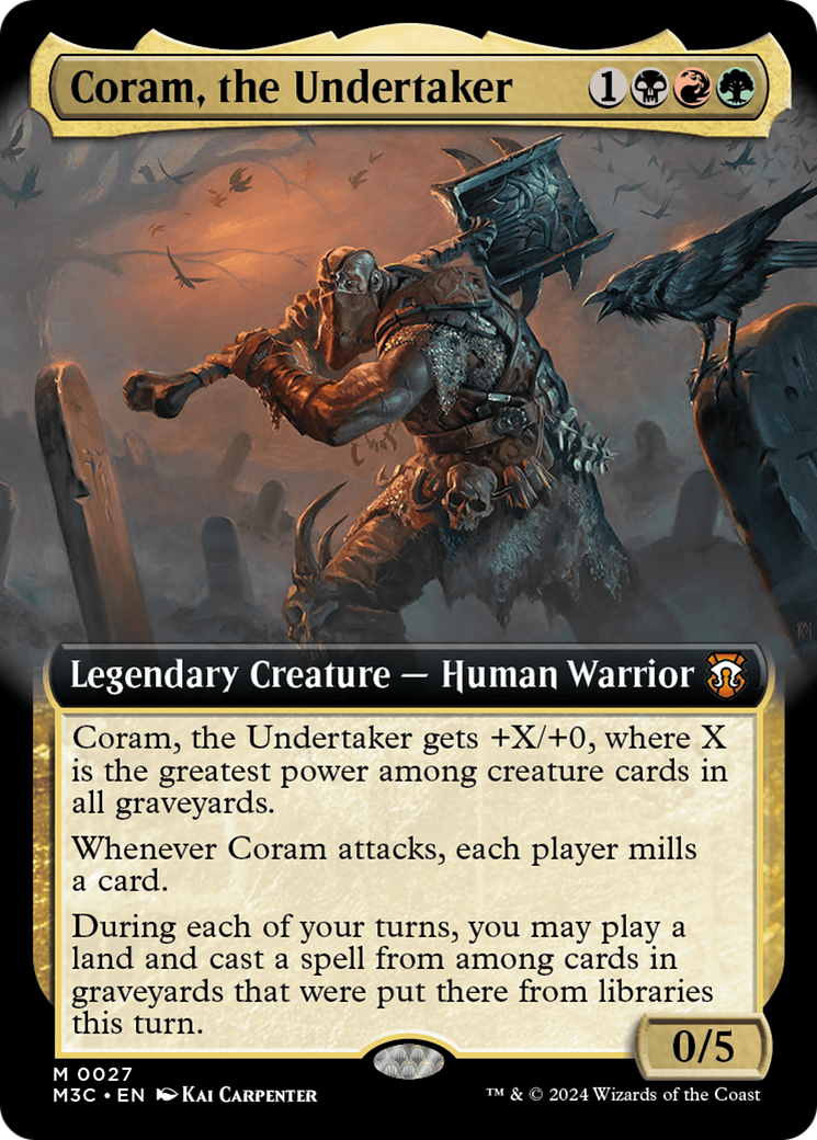 Coram, l'Undertaker (Art étendu) [Modern Horizons 3 Commander] 