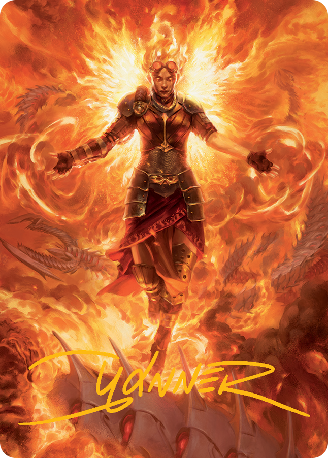 Chandra, Hope's Beacon Art Card (Signature estampillée or) [Marche de la série d'art Machine] 