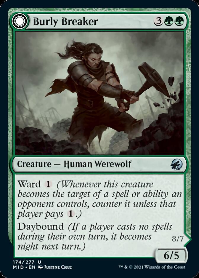 Burly Breaker // Dire-Strain Demolisher (MID-174) - Innistrad: Midnight Hunt: (Double Faced Transform)