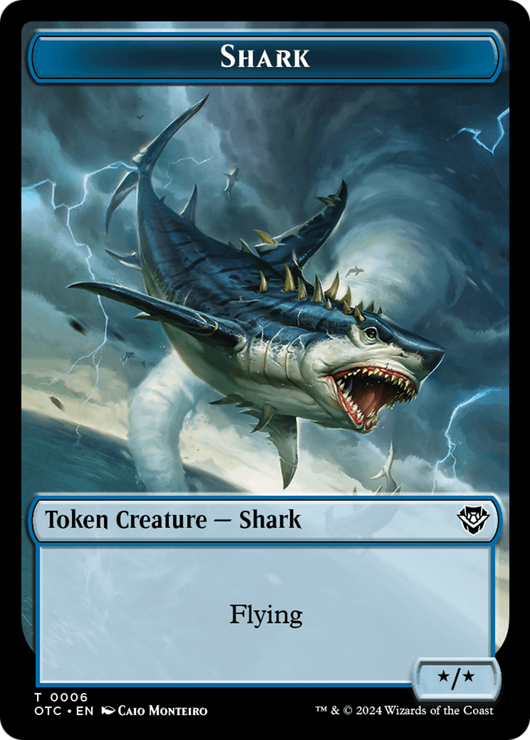 Singe // Jeton double face requin [Jetons de commandant des hors-la-loi de Thunder Junction] 
