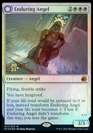 Enduring Angel (PRE-017) - Innistrad: Midnight Hunt Promos: (Double Faced Transform) Foil