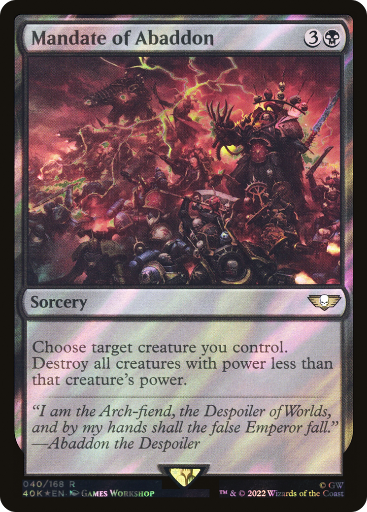 Mandat d'Abaddon (Surge Foil) [Warhammer 40,000] 