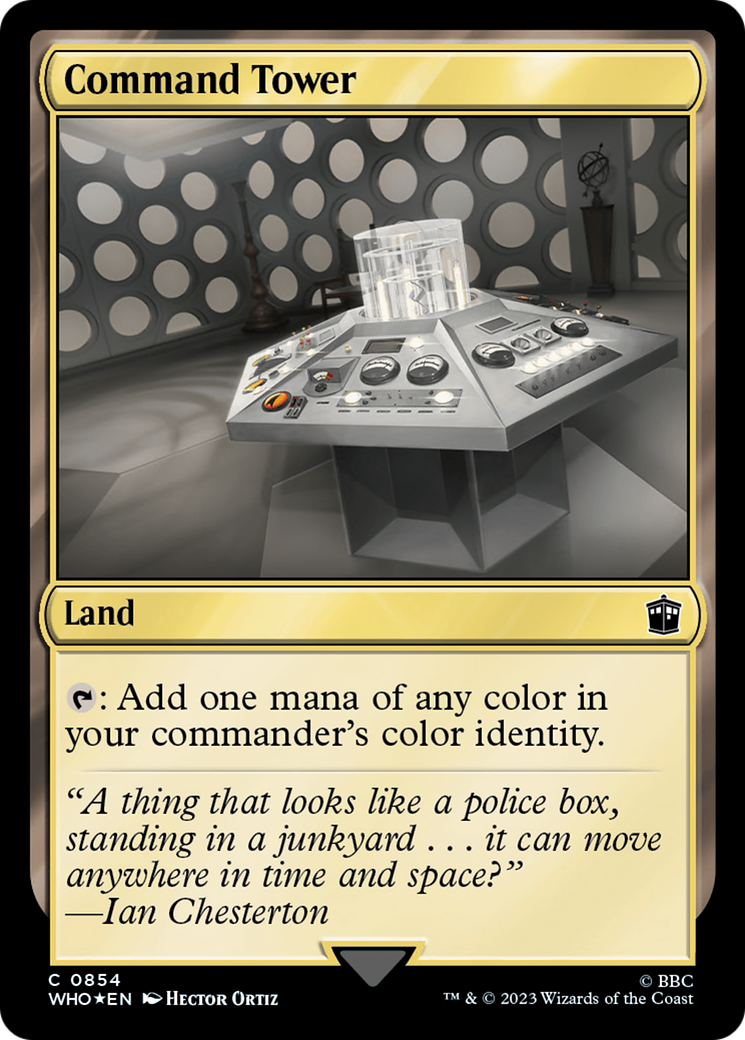 Command Tower (0854) (Surge Foil) (WHO-854) - Doctor Who Foil