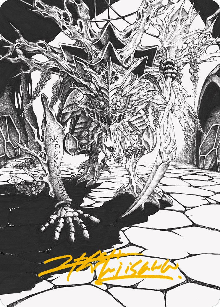 Thrun, Breaker of Silence Art Card (Signature estampillée or) [Phyrexia : All Will Be One Art Series] 