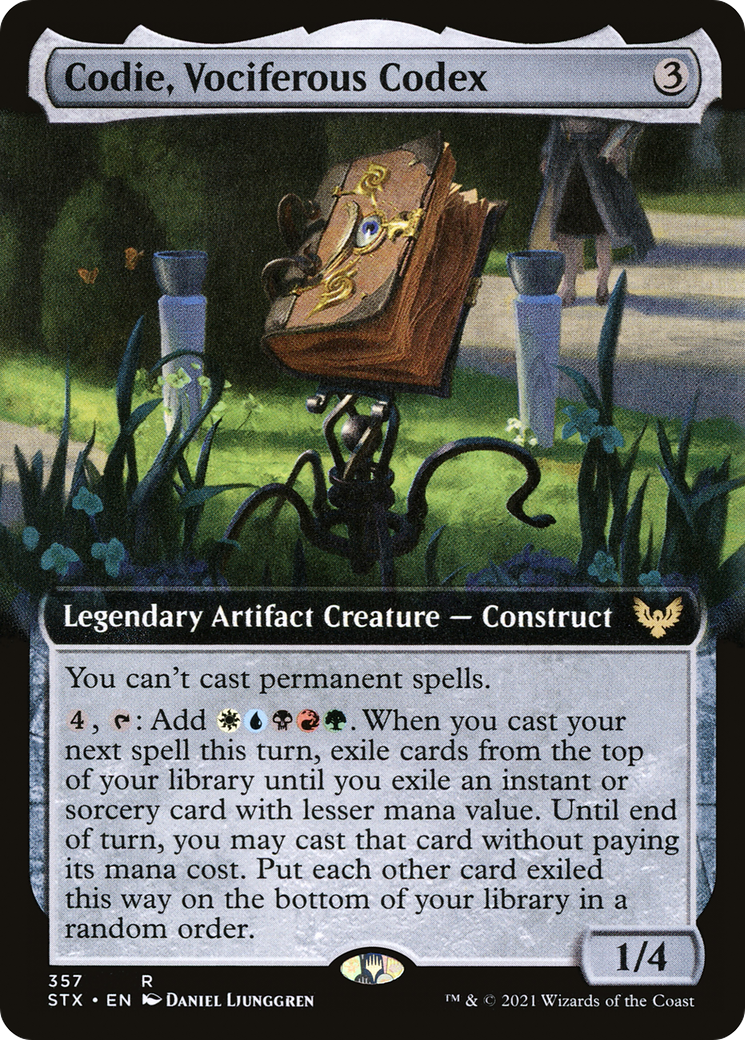 Codie, Vociferous Codex (Extended Art) [Strixhaven : École des Mages] 