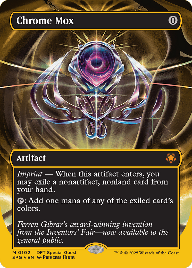 Chrome Mox (Borderless) (First-Place Foil) (DFT-102) - Special Guests (Borderless) Foil