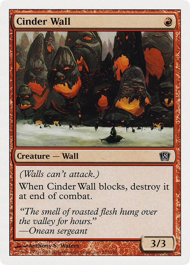 Cinder Wall (8ED-182) - 8th Edition