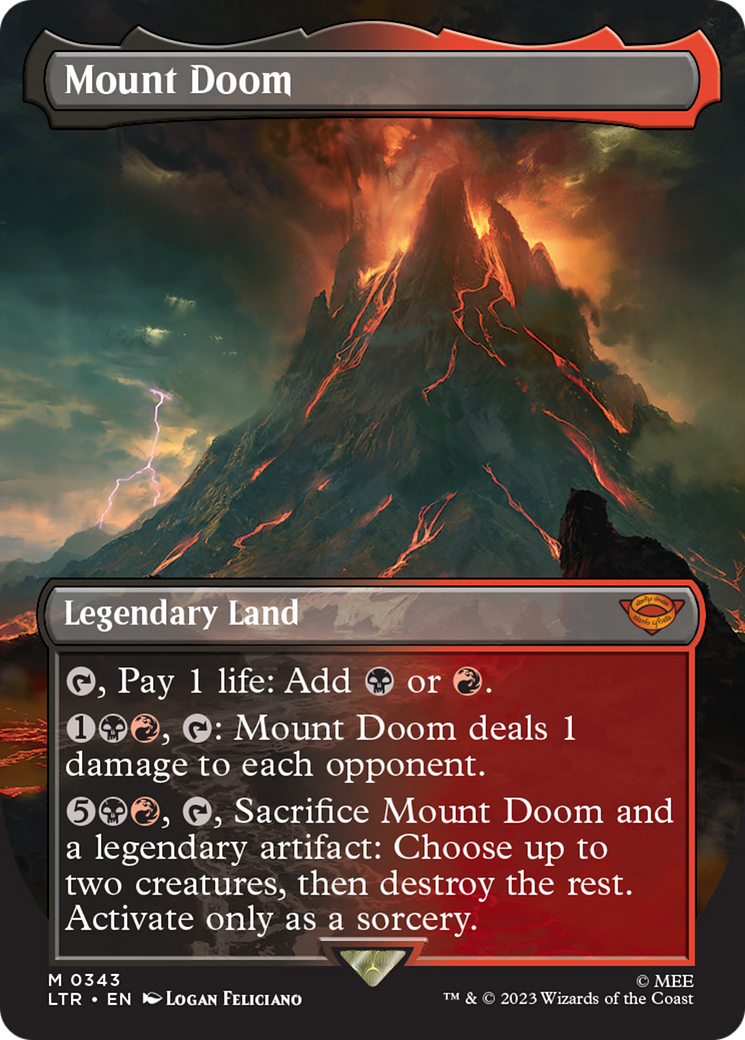 Mount Doom (Borderless Alternate Art) [Le Seigneur des Anneaux : Contes de la Terre du Milieu] 