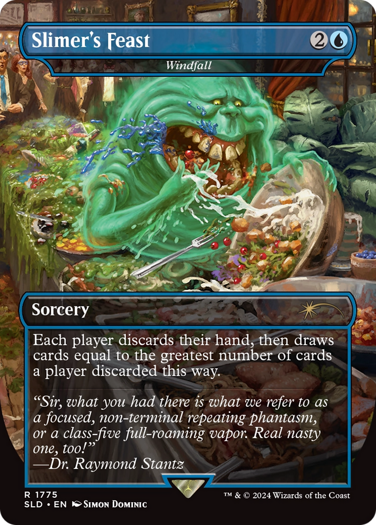 Windfall (SLD-1775) - Secret Lair Drop / Slimer's Feast (Borderless) Foil
