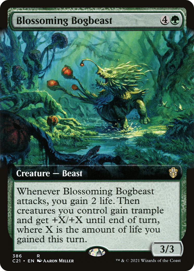 Bogbeast en fleurs (art étendu) [Commander 2021] 