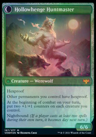 Avabruck Caretaker // Hollowhenge Huntmaster (PRE-187S) - Innistrad: Crimson Vow Promos: (Double Faced Transform) Foil