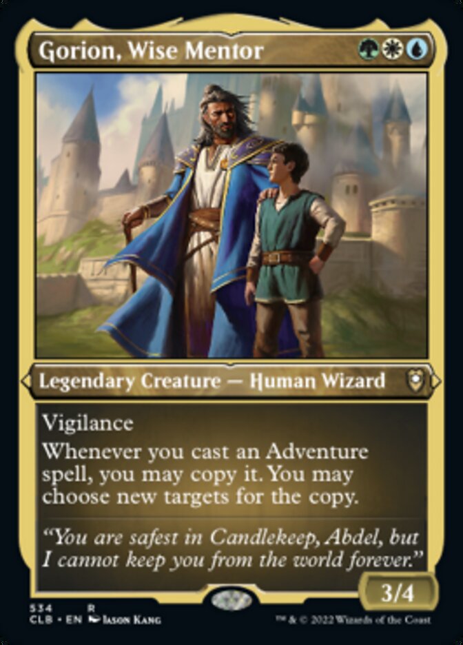 Gorion, sage mentor (feuille gravée) [Commander Legends : Battle for Baldur's Gate] 