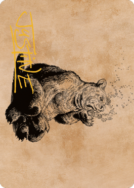 Wilson, carte d'art Refined Grizzly (signature estampillée or) [Commander Legends : Battle for Baldur's Gate Art Series] 