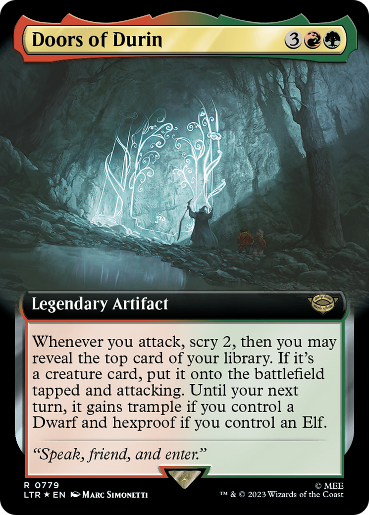 Portes de Durin (Extended Art) (Surge Foil) [Le Seigneur des Anneaux : Contes de la Terre du Milieu] 
